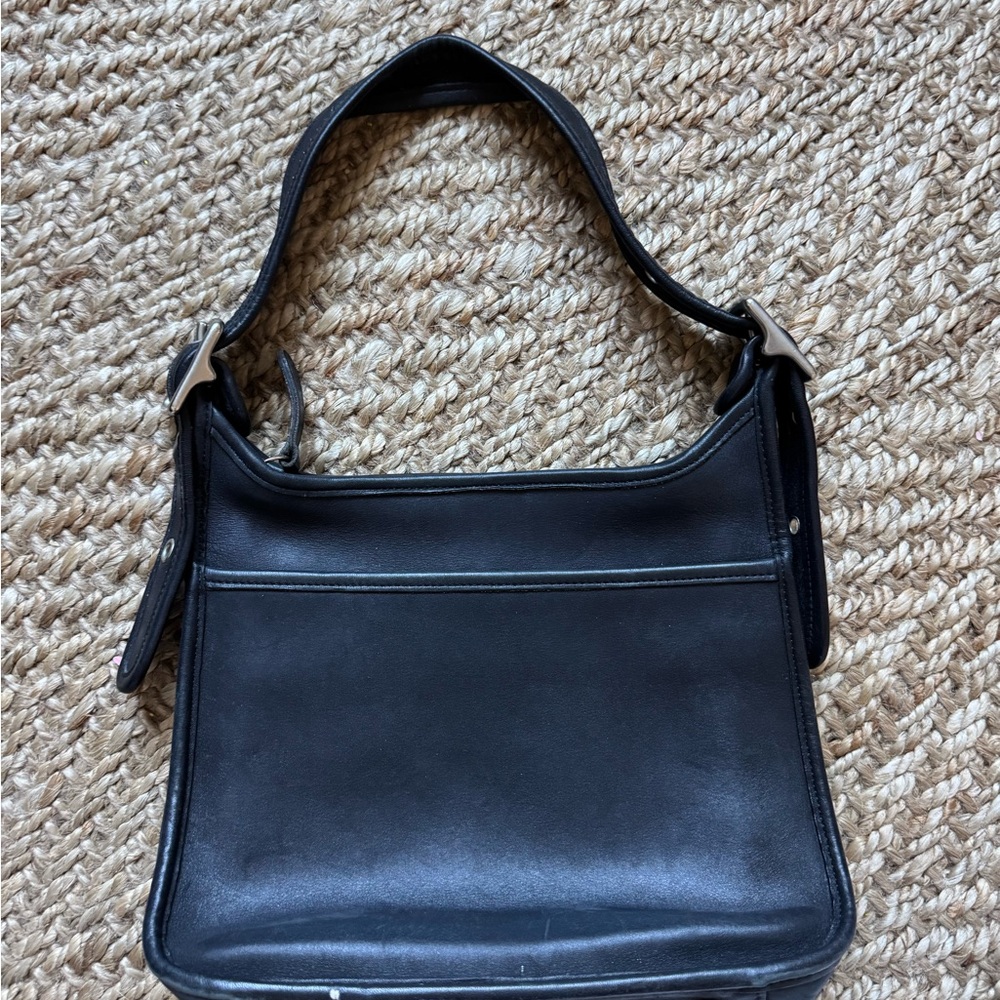 Black Coach Leather Shoulder Bag